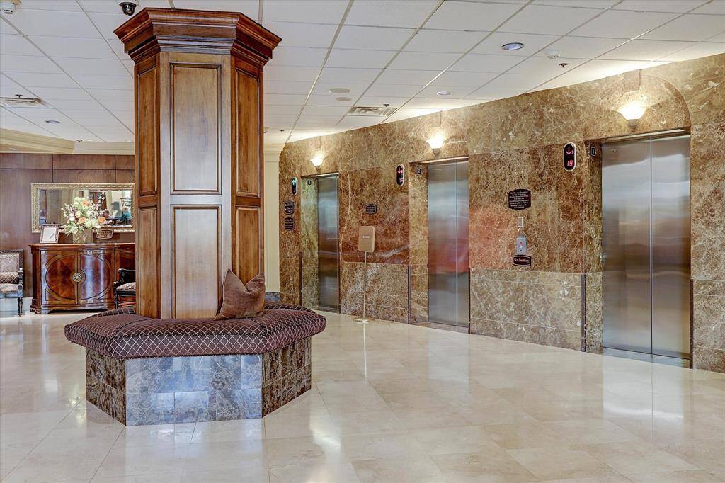 Elevators with secure fob access take you directly to the unit floor.