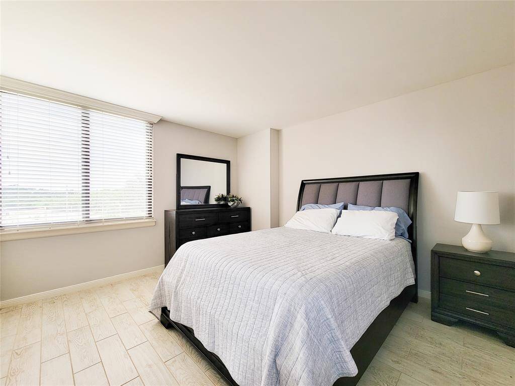 Ceramic tile flooring, more natural light and a view of the pool!