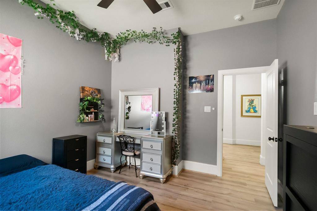 secondary bedroom, side of house, looking to hall