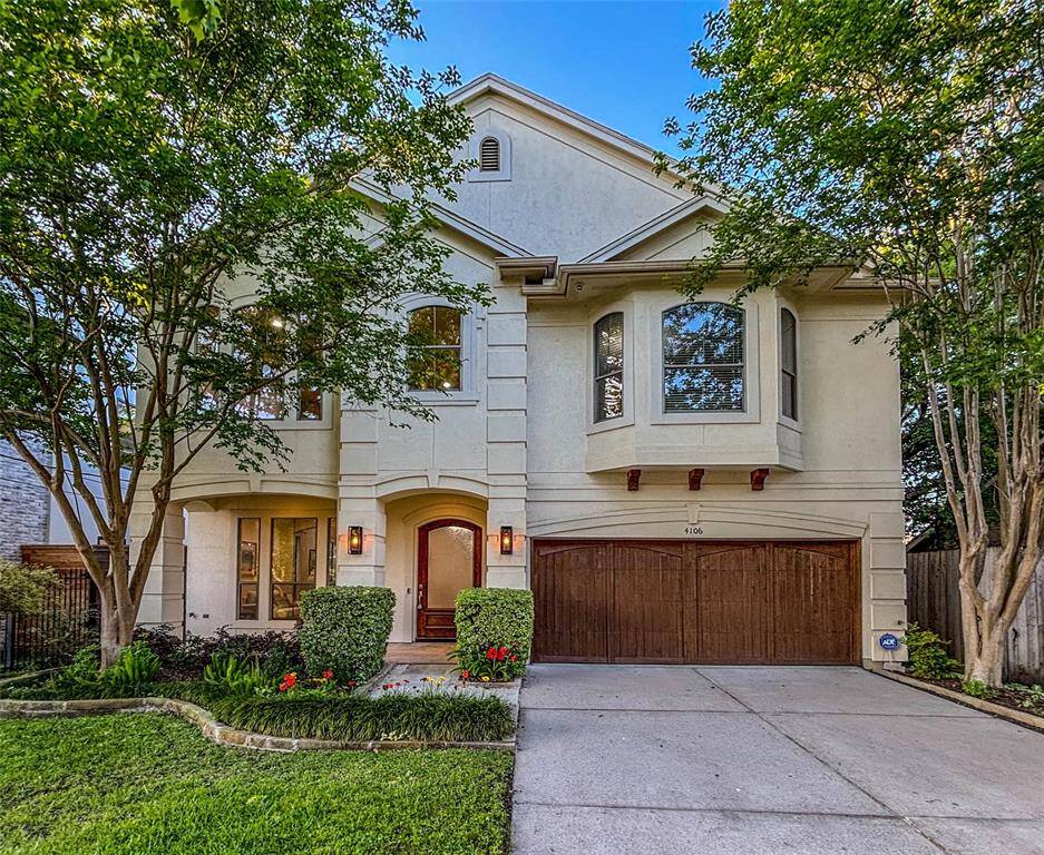 Two story home, w/ front covered porch enjoying morning coffee