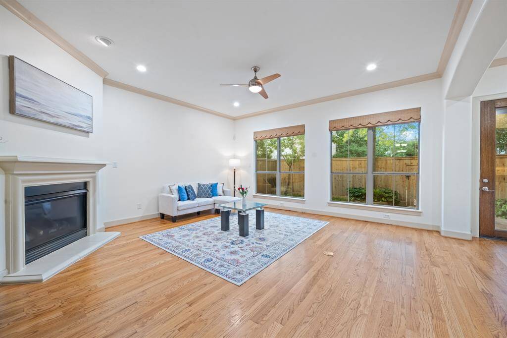 Looking back from the Family Room past the Dining and Living Rooms to the front door
