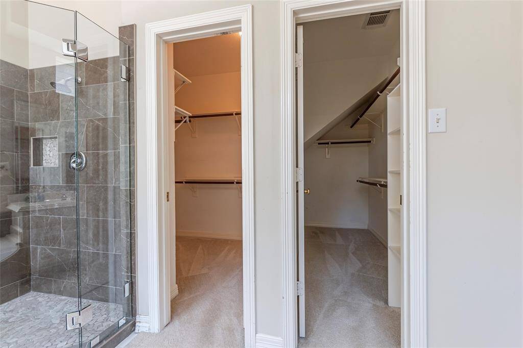 Two large walk in closets.