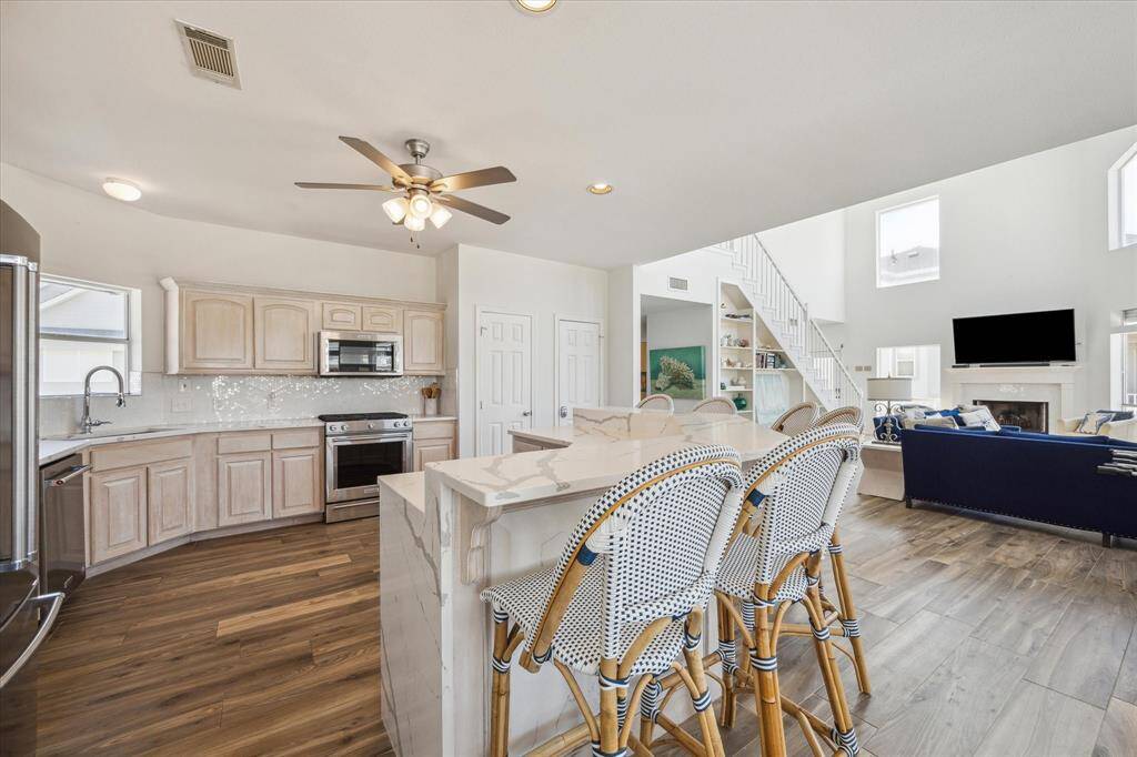View of the updated kitchen and recent appliances added in 2021.