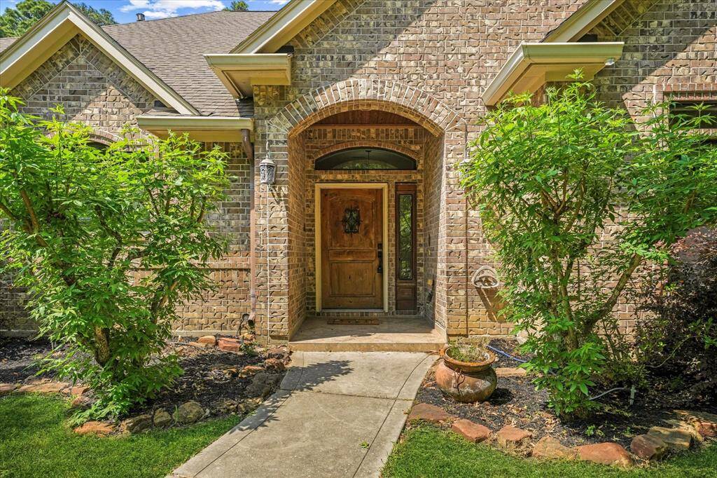 The entryway is warm and welcoming.