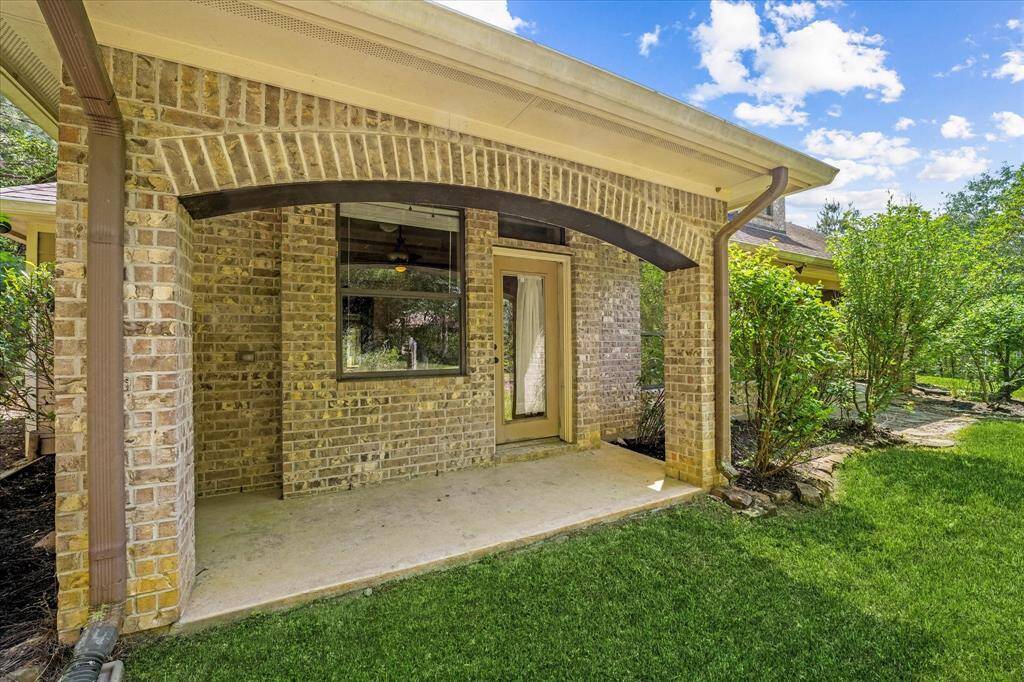 A section of the very large back patio.