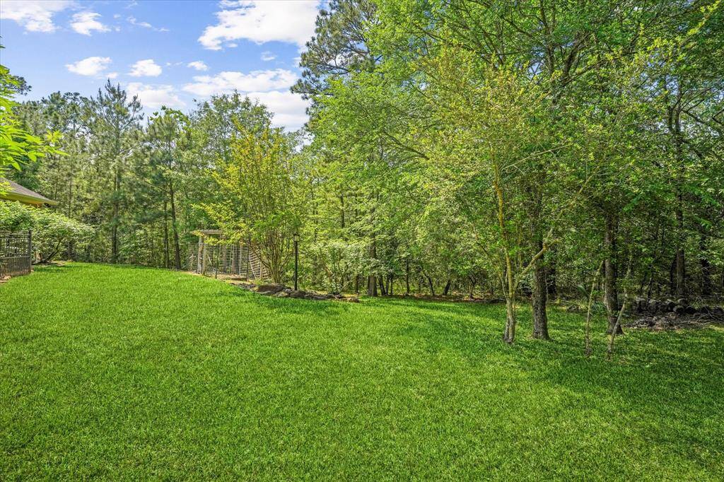 A view of the back of the home from the property.