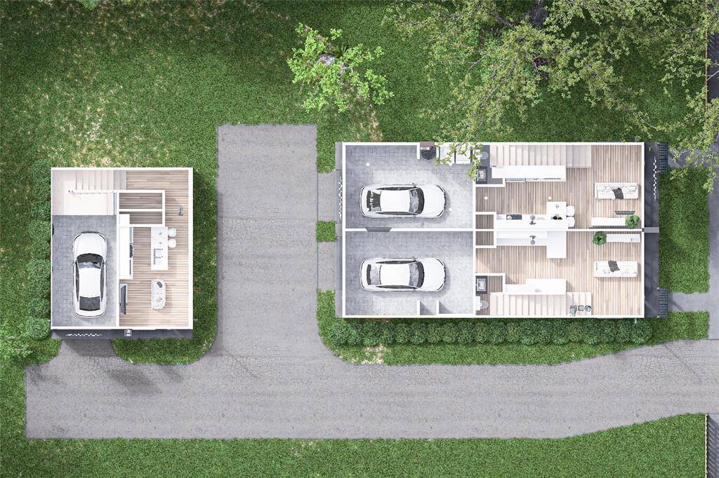 Rendering of a bedroom in the adu.