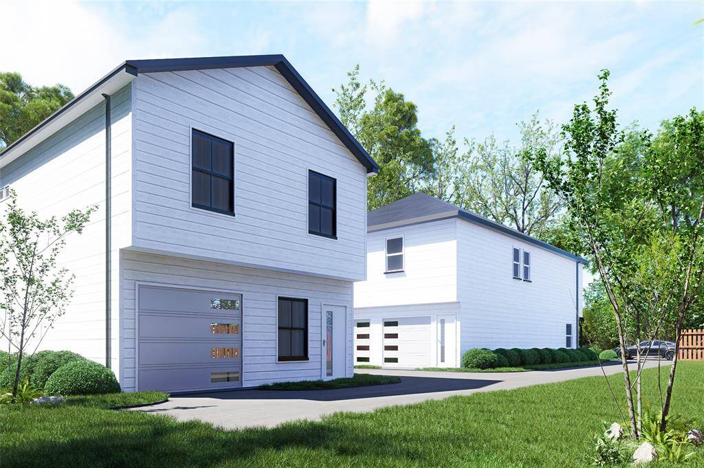 Rendering of garage in one of the units in the duplex.