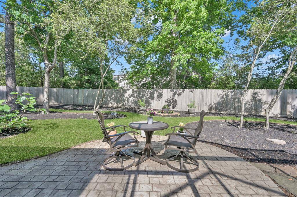 Early morning coffee or evening wine is easily enjoyed on your extended back patio.