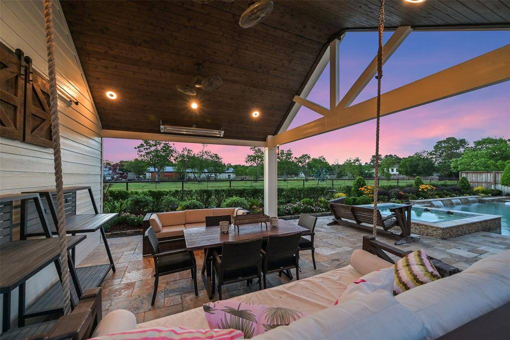 This outdoor space is perfect for relaxing and entertaining with a view.