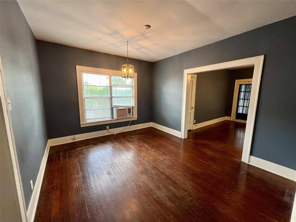 The dining area is a separate rooms and spacious enough for even a large dining table and chairs.