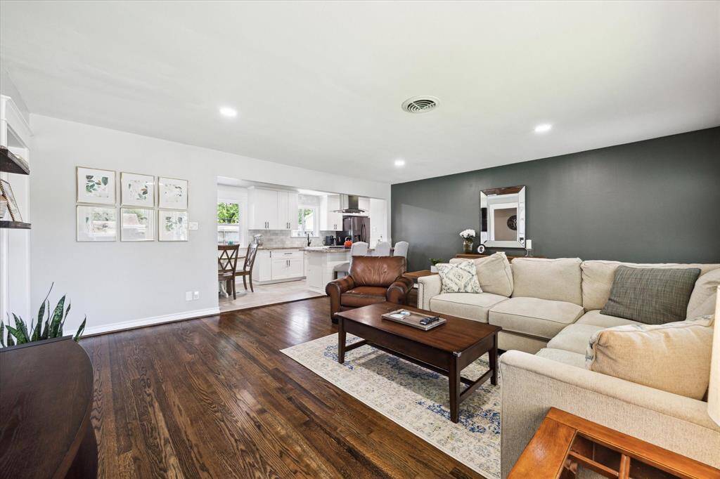 The original hardwood floors have been refinished