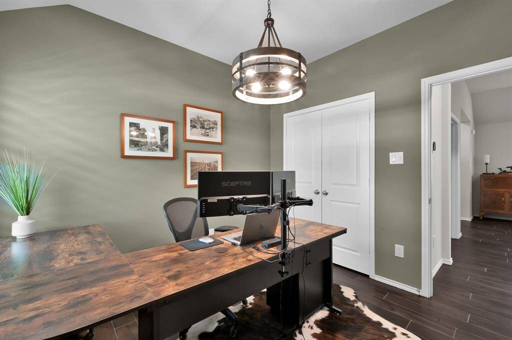 Secondary bedroom #1 is currently being utilized as an office space.