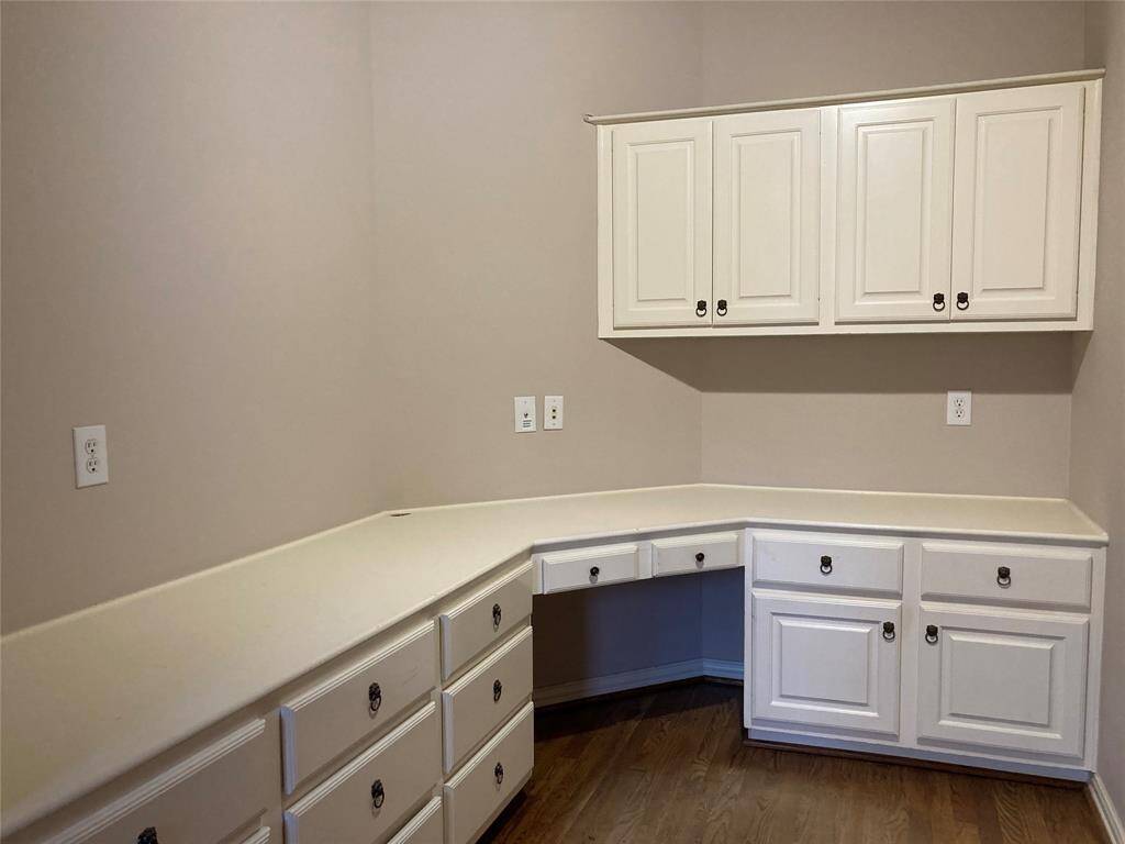 Built in desk off study