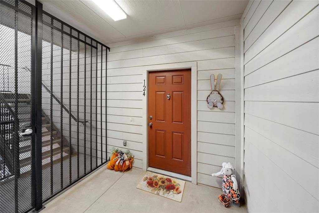 This is a cozy and secure entryway for added privacy and safety.