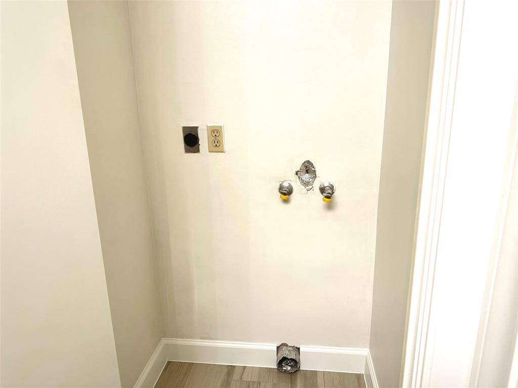 Washer and Dryer connections available here in the unit!