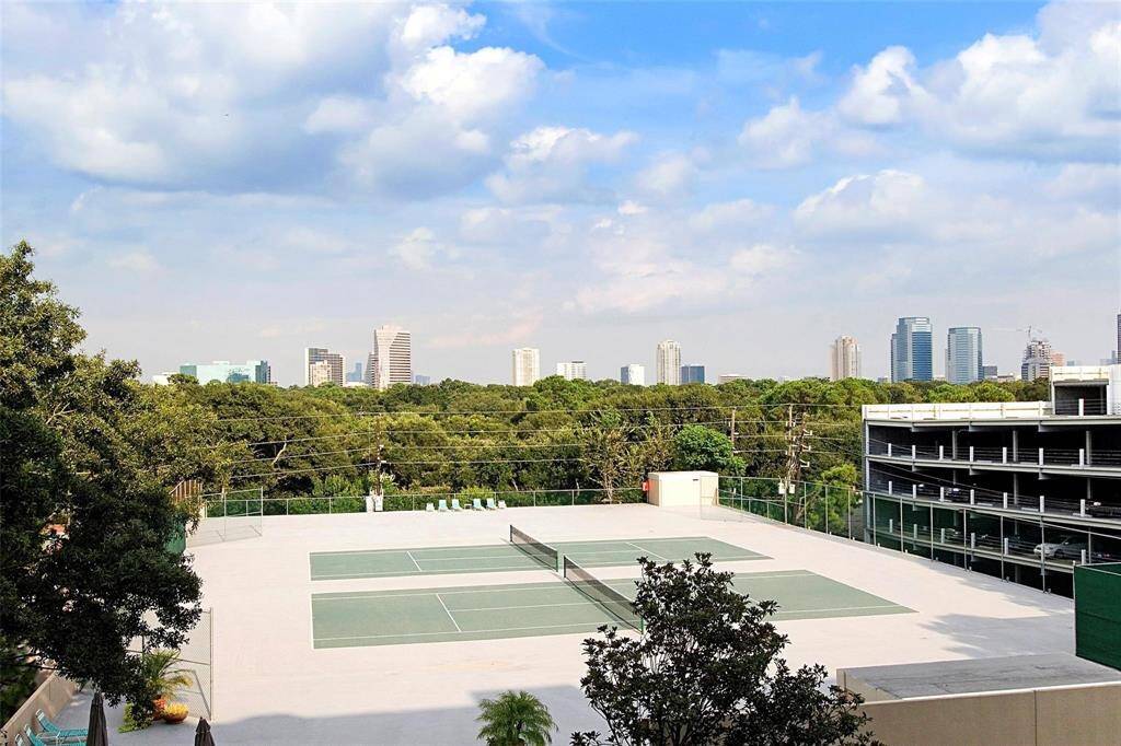 Community Tennis Courts located above the parking garage.