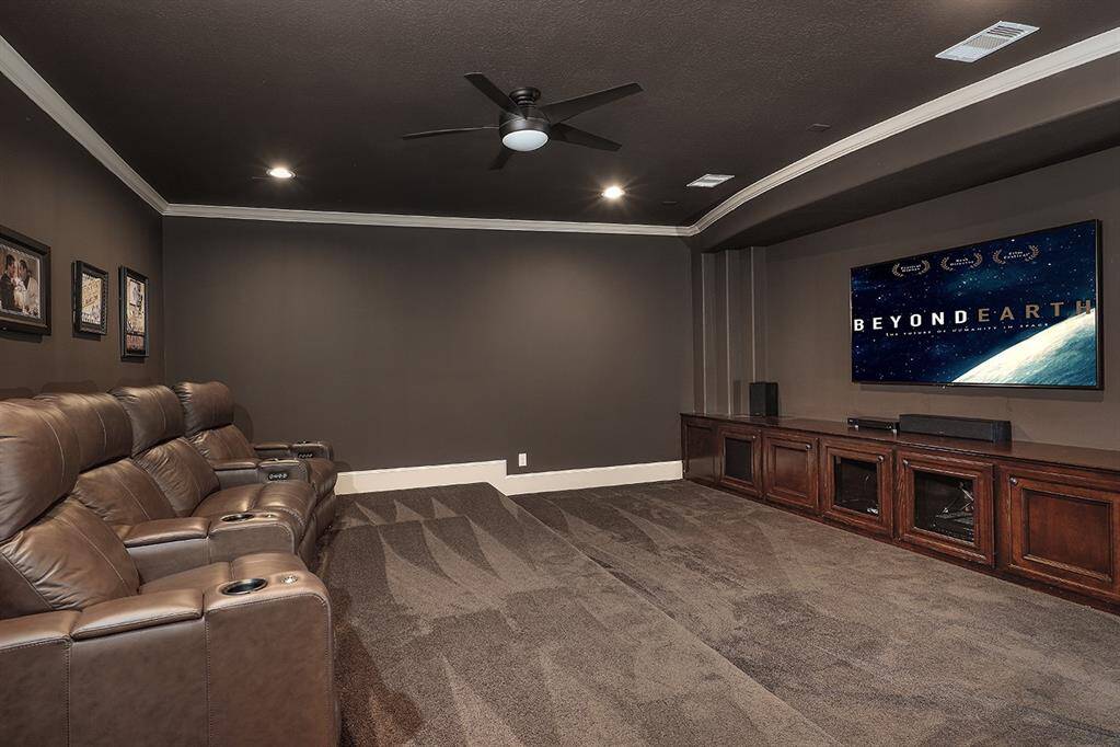 Enjoy movies and gaming in the media room