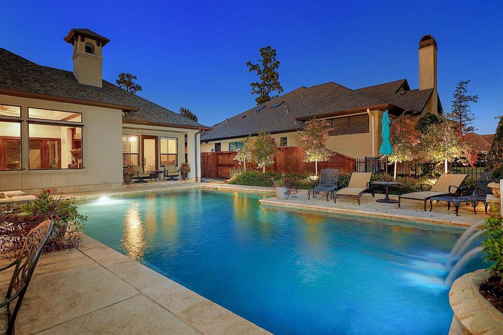 Backyard paradise includes at 40,000 gallon Hipp pool with in-ground cleaner