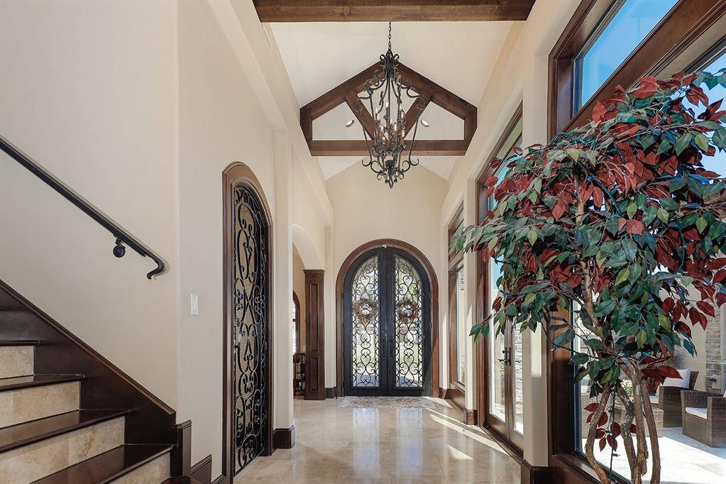 Soaring, cathedral ceilings and gorgeous wood trim