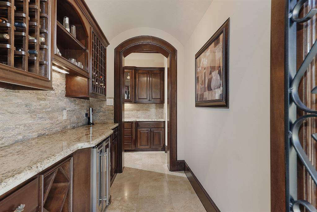 Wine grotto near the dining area and kitchen