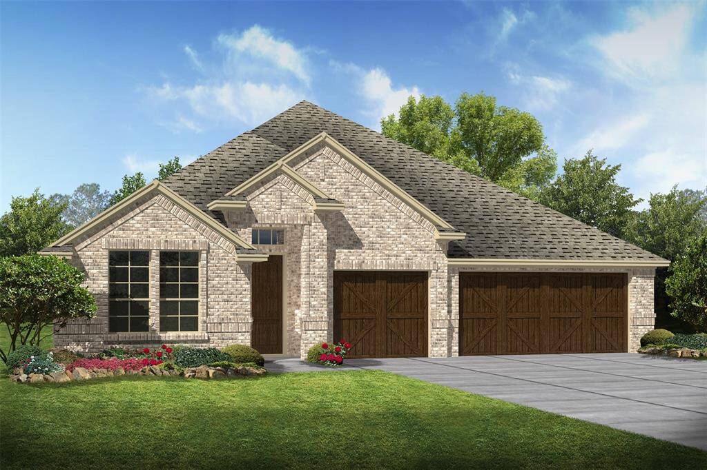 Charming Walden design by K. Hovnanian Homes in elevation A built in Tejas Landing. (*Artist rendering used for illustration purposes only.)