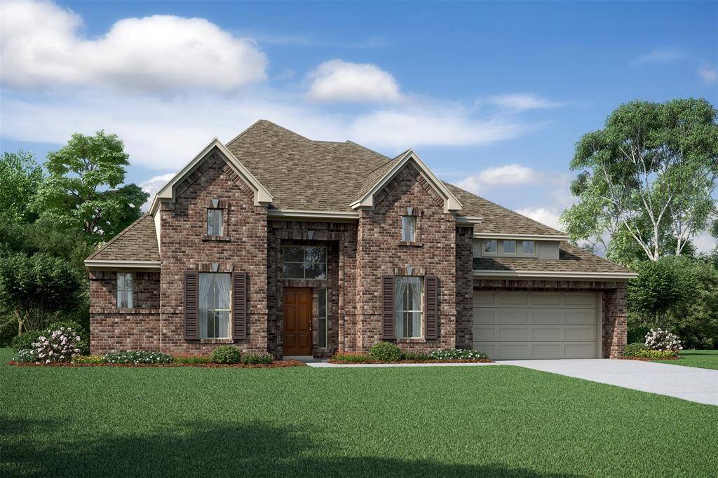 Gorgeous Elaine design by K. Hovnanian Homes in elevation C built in Tejas Landing. (*Artist rendering used for illustration purposes only.)