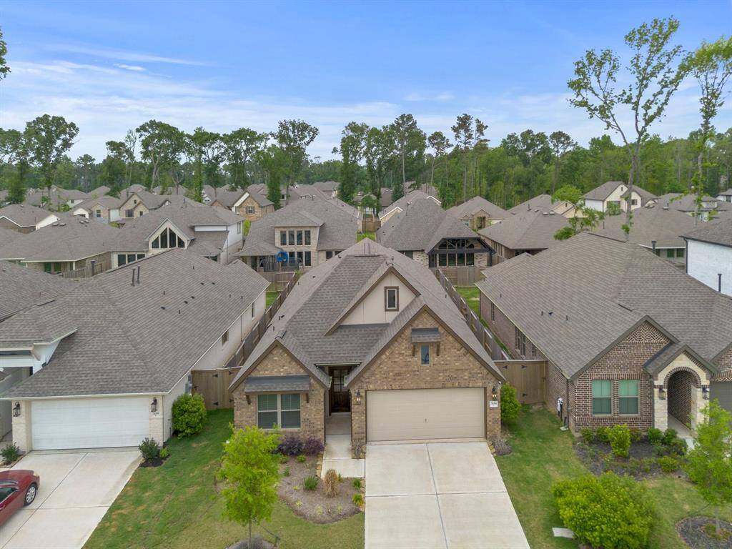 Ariel view of the front of the home.