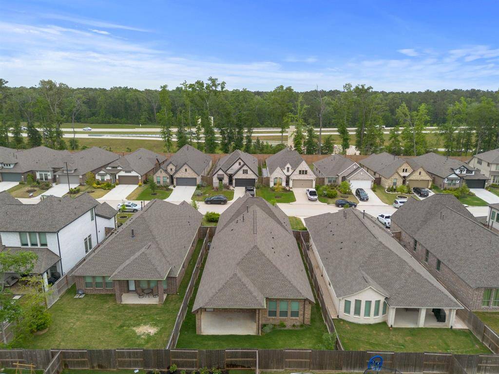 Ariel view from the back of the home.