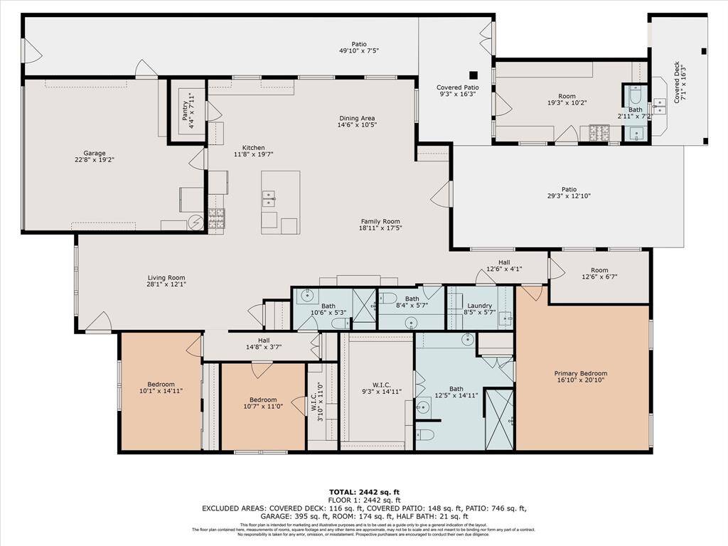 Floor plan - Measurements are approximate.