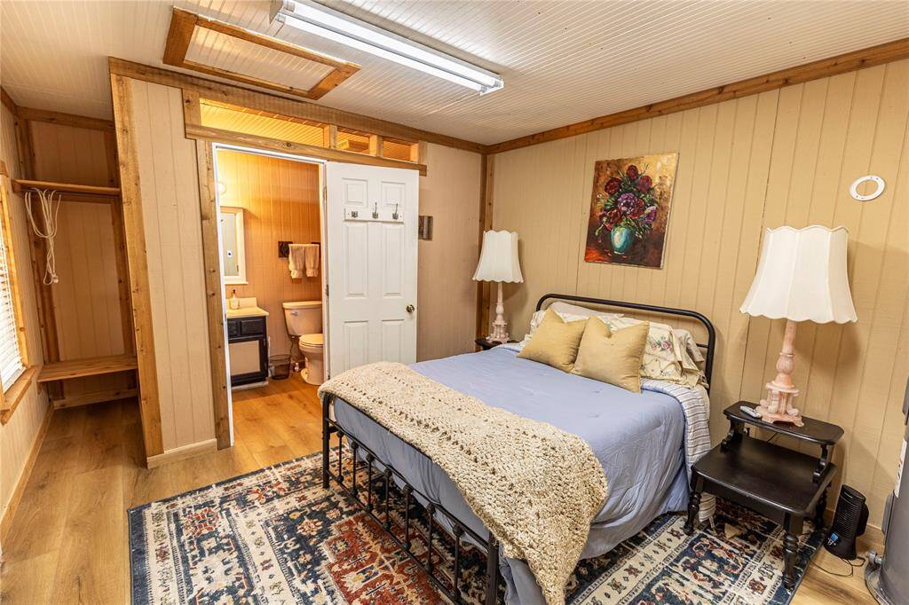 Inside the cozy guest cottage.