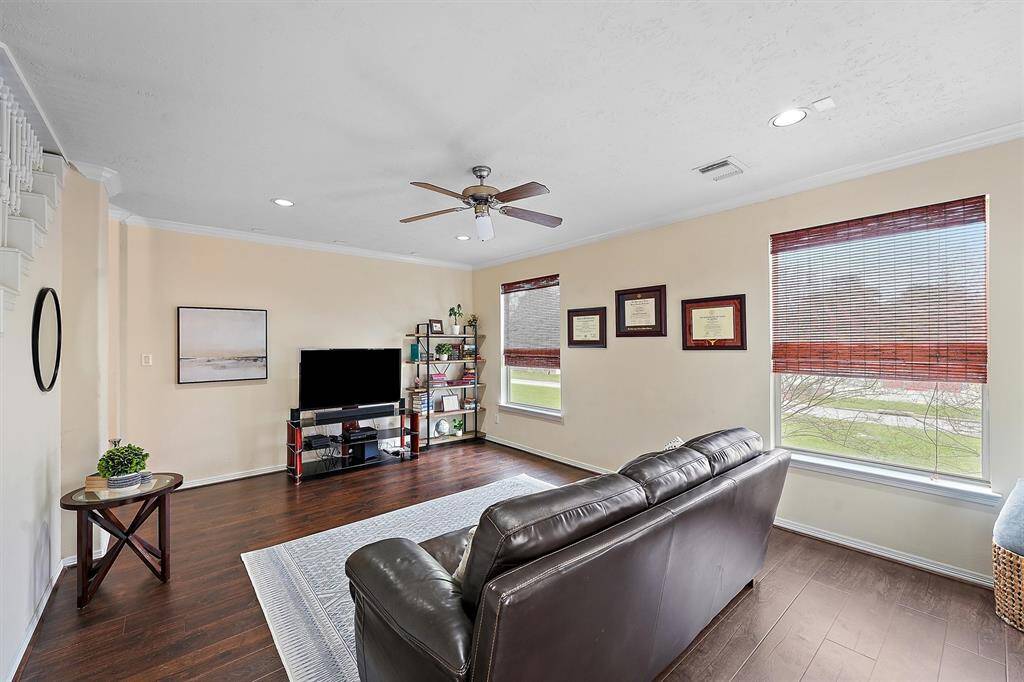 Generous living space is located on the second level.