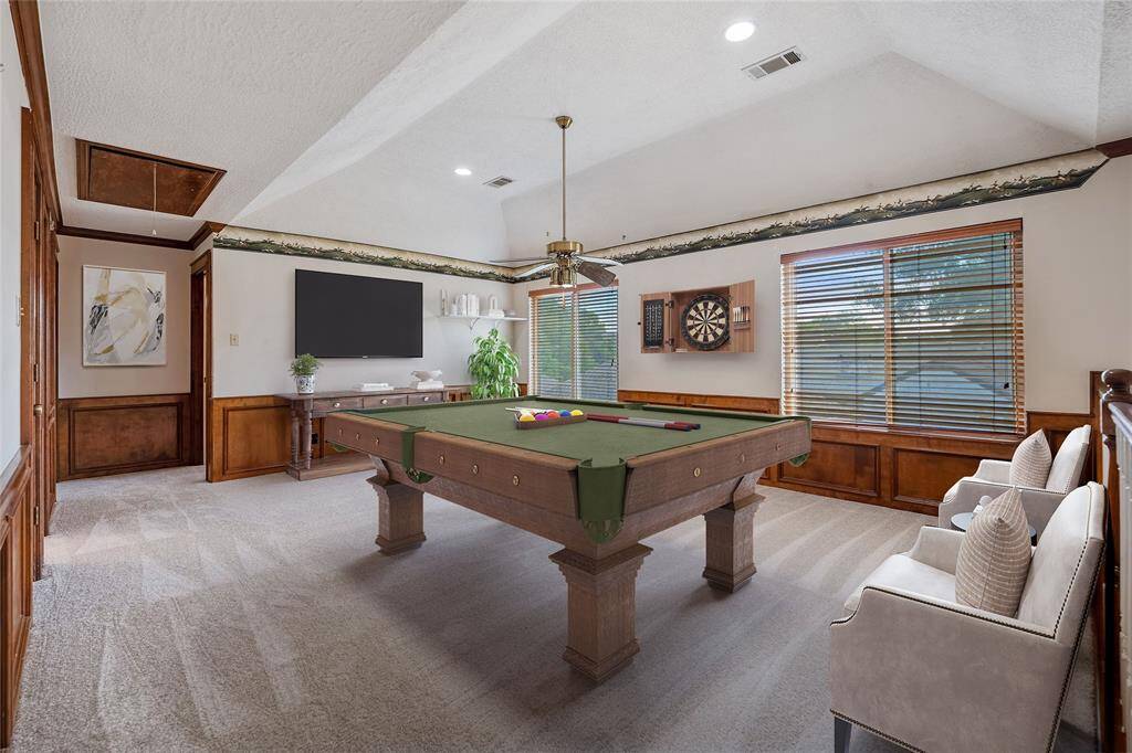 Game room up for great family nights.  Virtually staged
