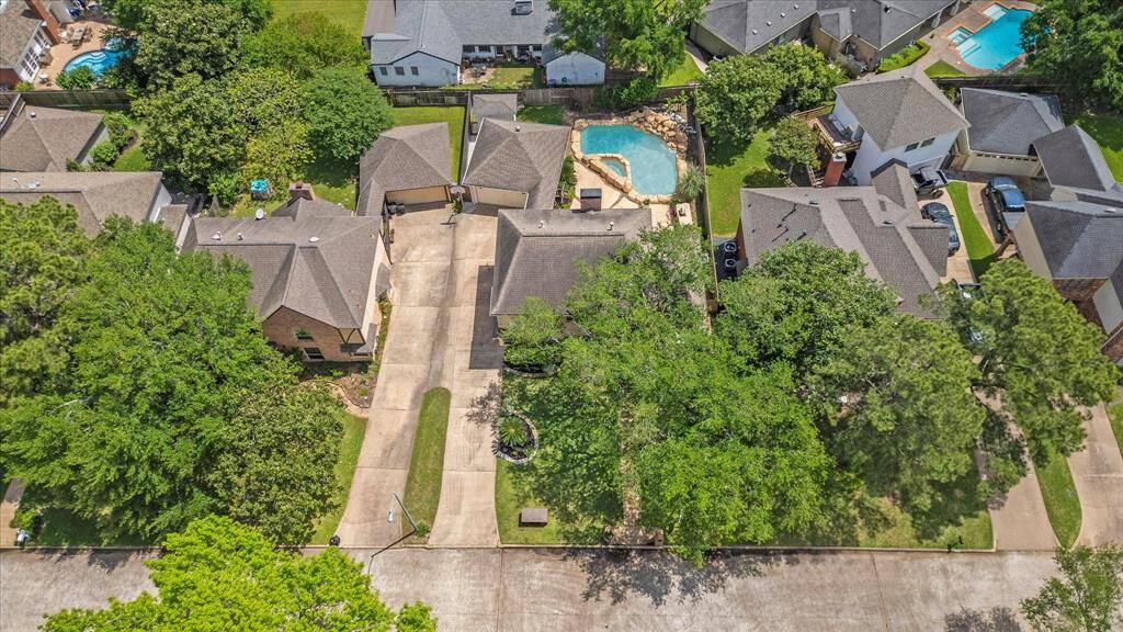 Aerial view of the home