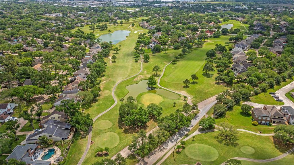 Aerial view of the golf course