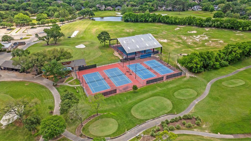 Community tennis courts and pavilion