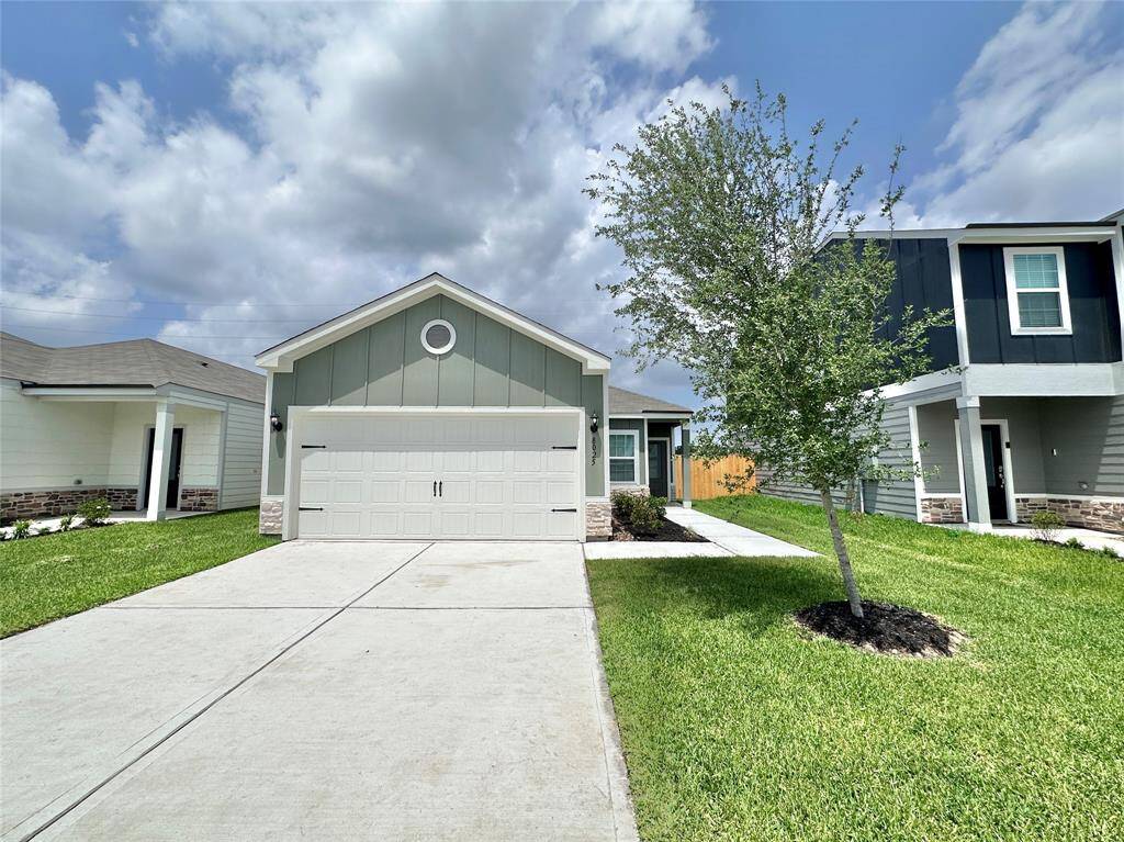 The stone and modern paint color provide beautiful curb appeal for our homeowners.