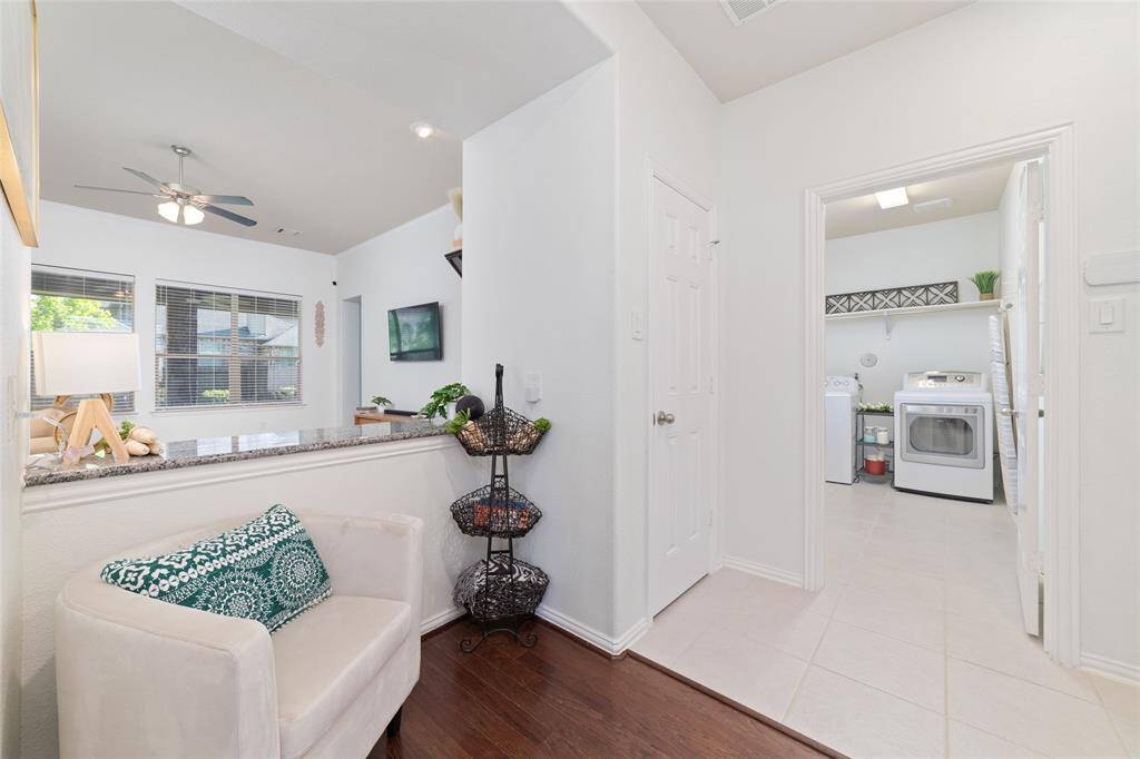 Sitting area or room for a desk.