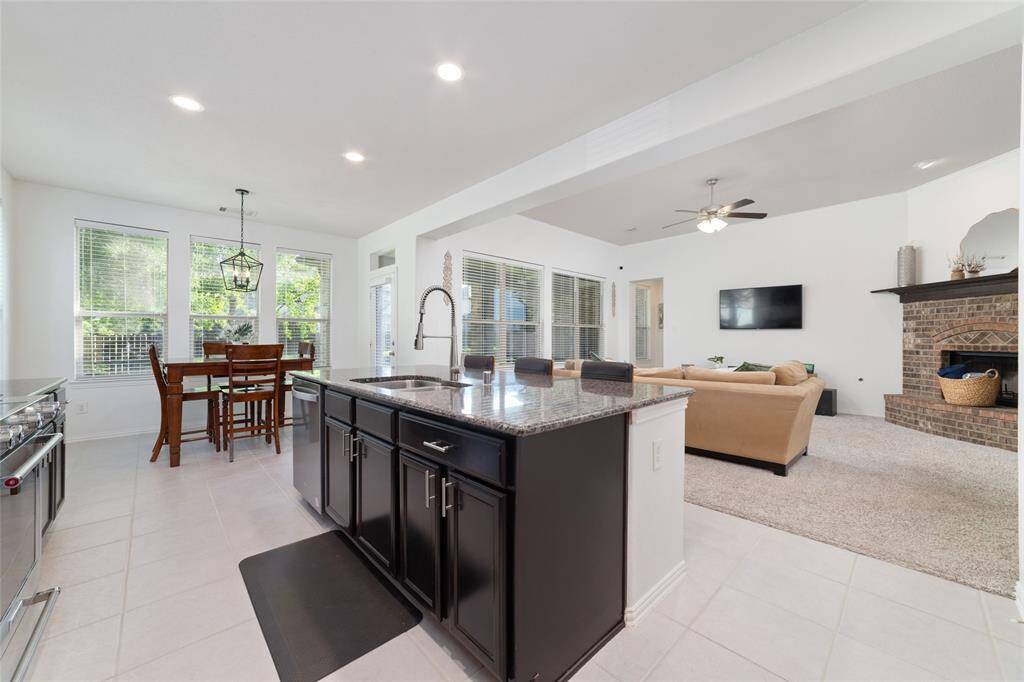 Kitchen open to living room