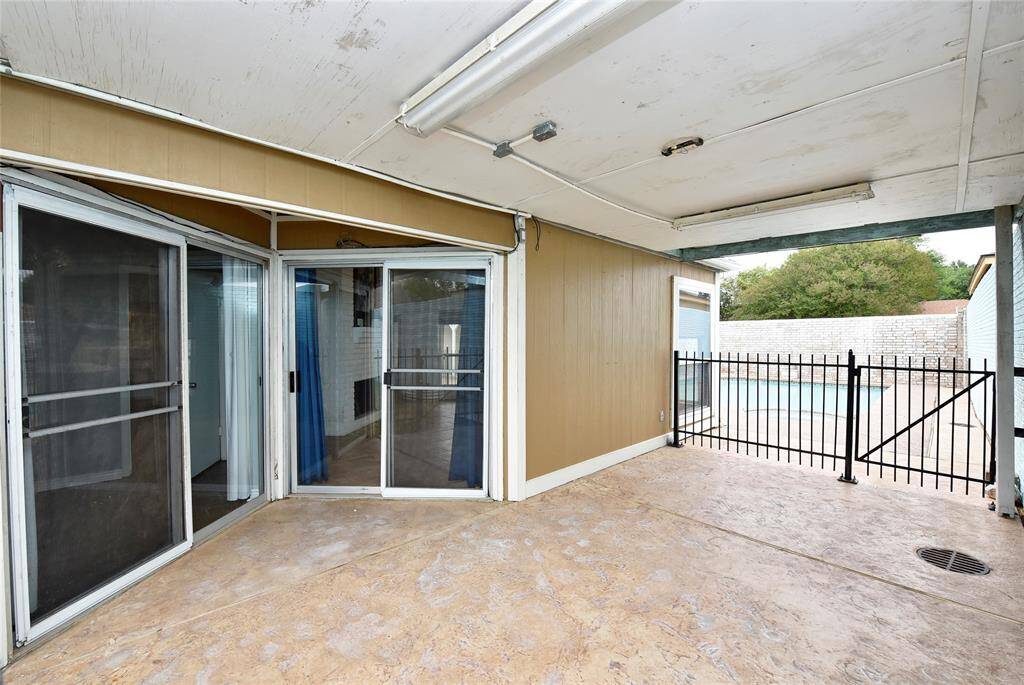 Another view of the lighted covered patio.
