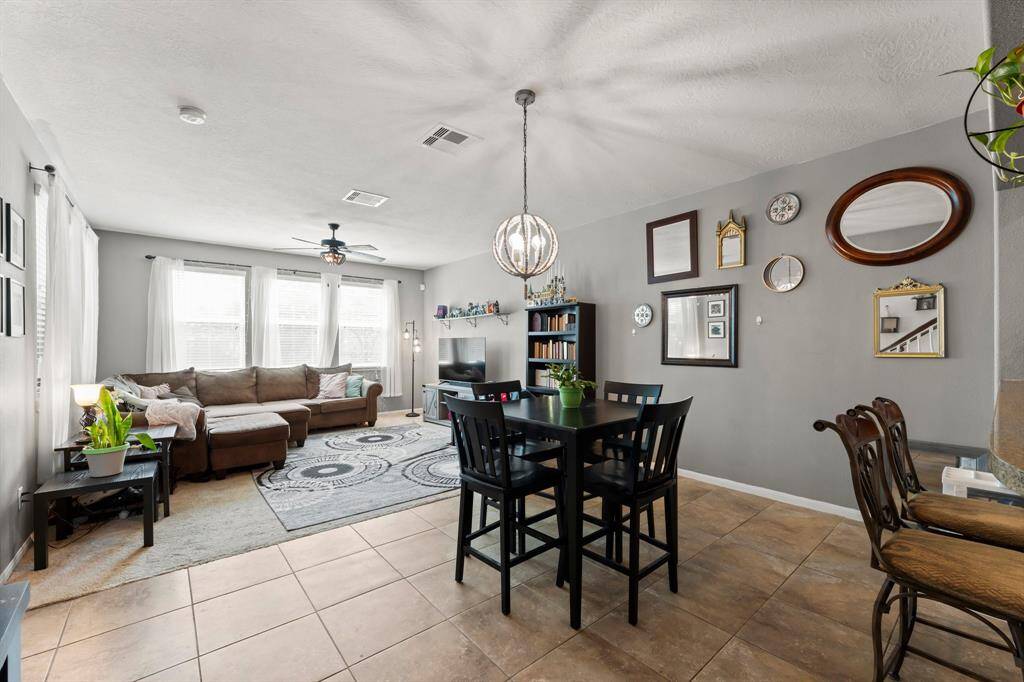 This open concept allows flow from the Kitchen, through the Breakfast Room, into the Family Room.