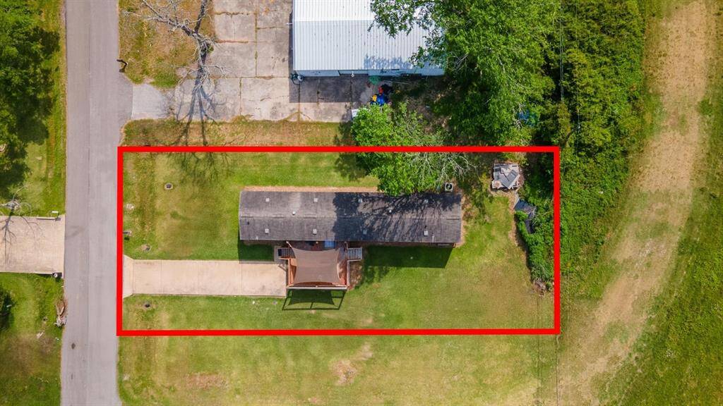 Drone overlooking property