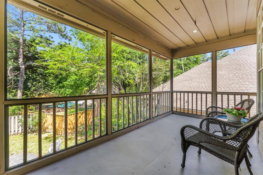 screened porch off upstairs off the kitchen