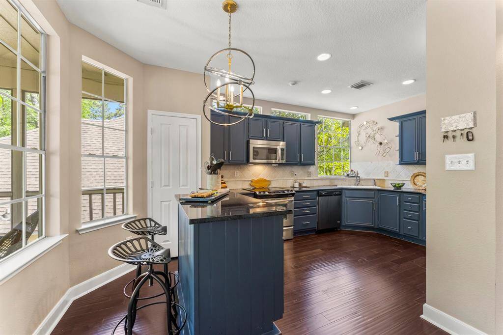 Upstairs Kitchen with island
