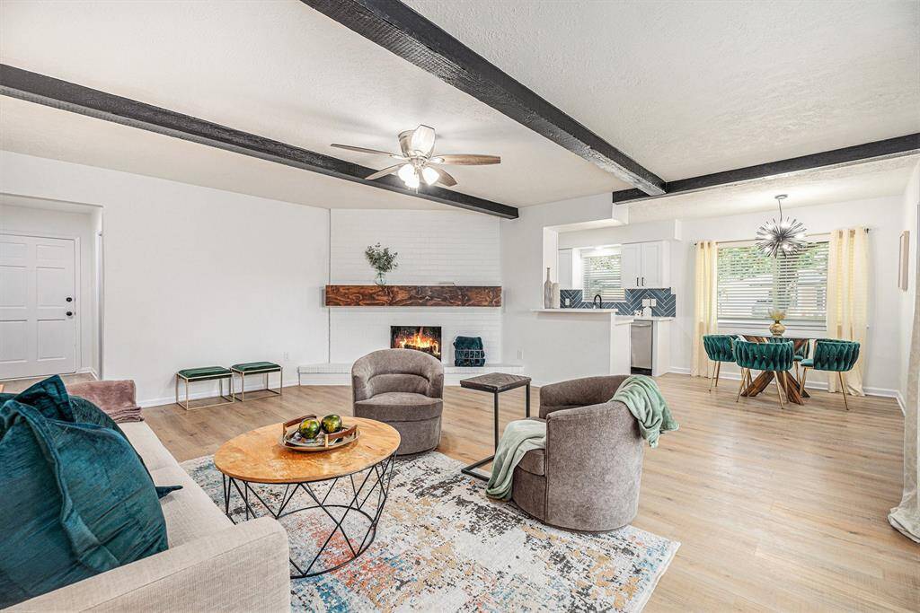 Look at the natural light!  Open to the kitchen