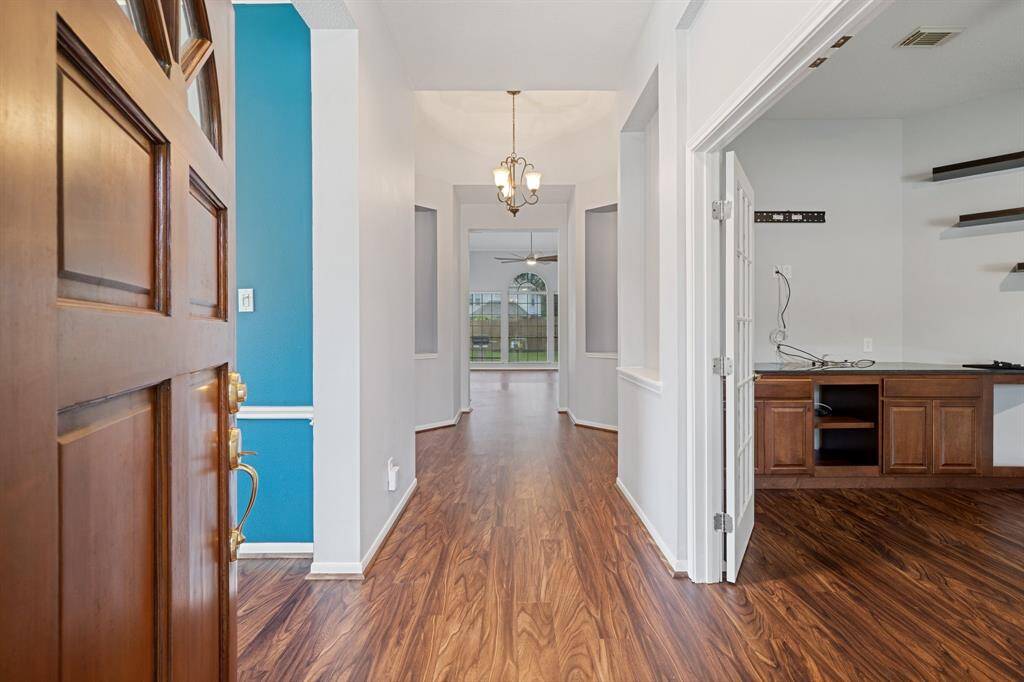 Following the flow of the home from the entryway. To the right you have the office and to the left is your formal Dining room.