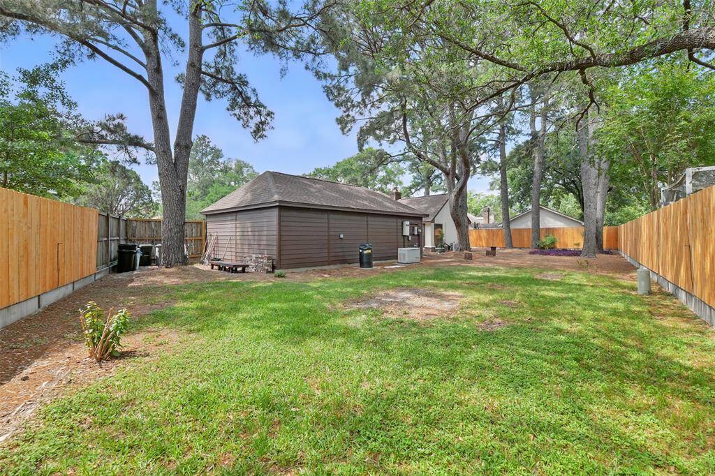 Most of the backyard fence was replaced in 2024.