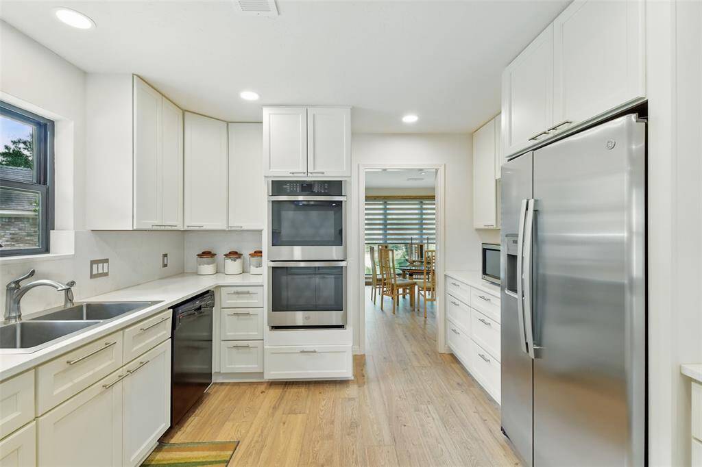 The updated cabinetry is soft closing!