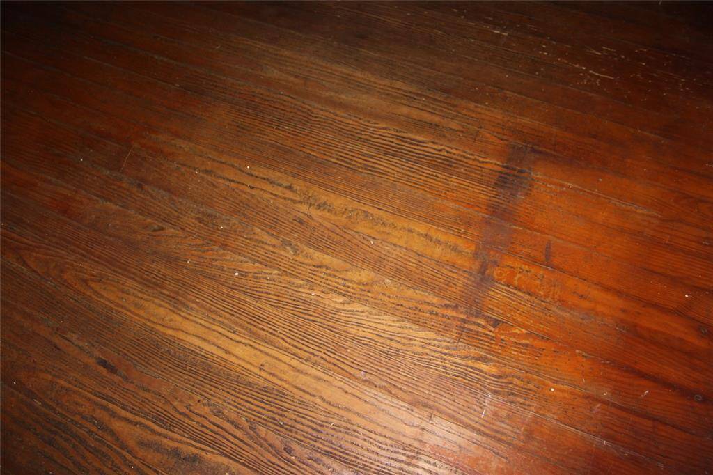 Original wood floor in living area