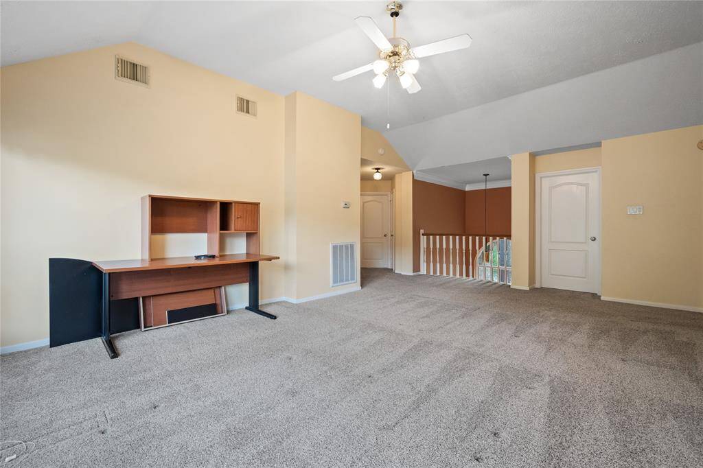 Balcony overlooks the entry way